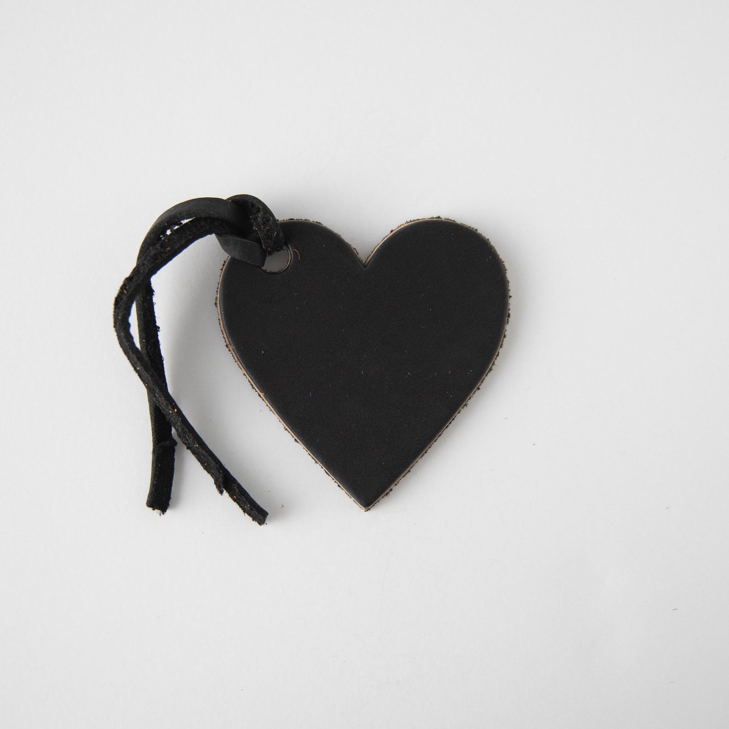 Black Leather Heart Tag- personalized luggage tags - custom luggage tags - KMM &amp; Co.