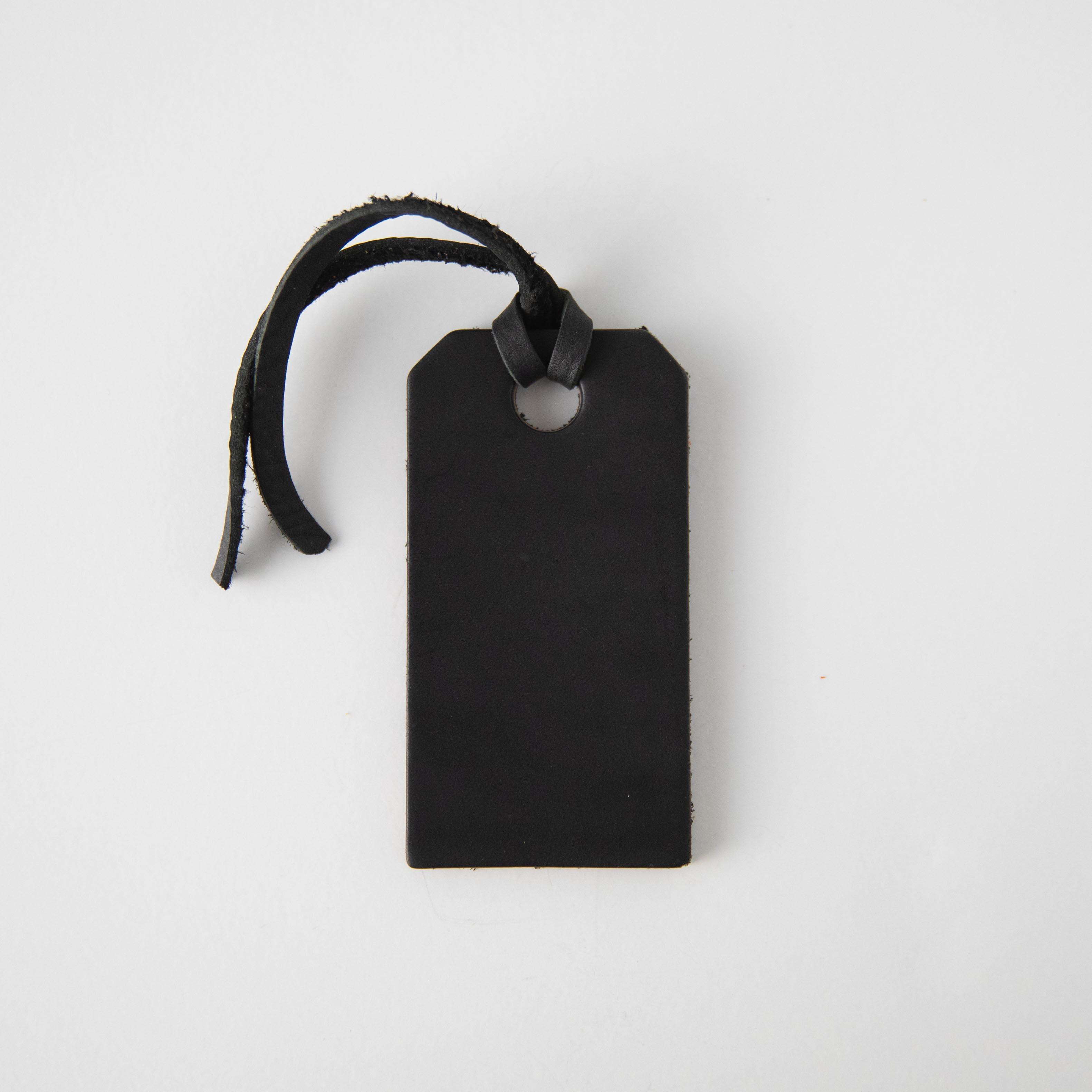 Black Leather Tag- personalized luggage tags - custom luggage tags - KMM &amp; Co.