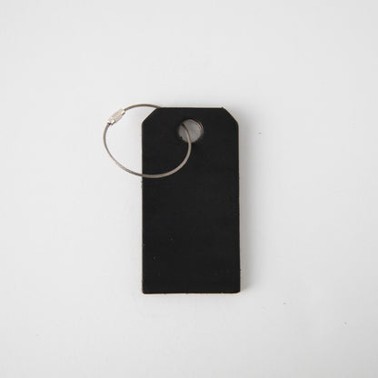Black Leather Tag- personalized luggage tags - custom luggage tags - KMM &amp; Co.