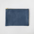 Blue Cypress Medium Zip Pouch- leather zipper pouch - KMM & Co.