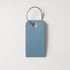 Blue Steel Leather Tag- personalized luggage tags - custom luggage tags - KMM & Co.