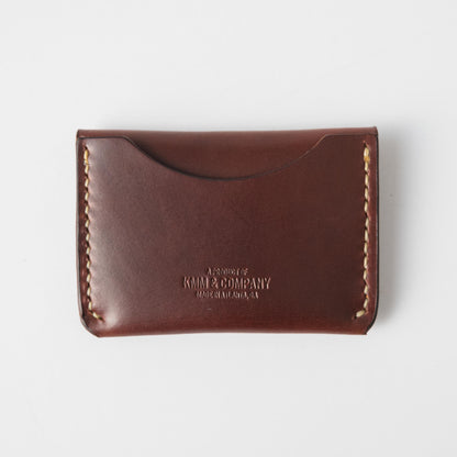 British Tan Double Shot Flap Wallet- mens leather wallet - handmade leather wallets at KMM &amp; Co.