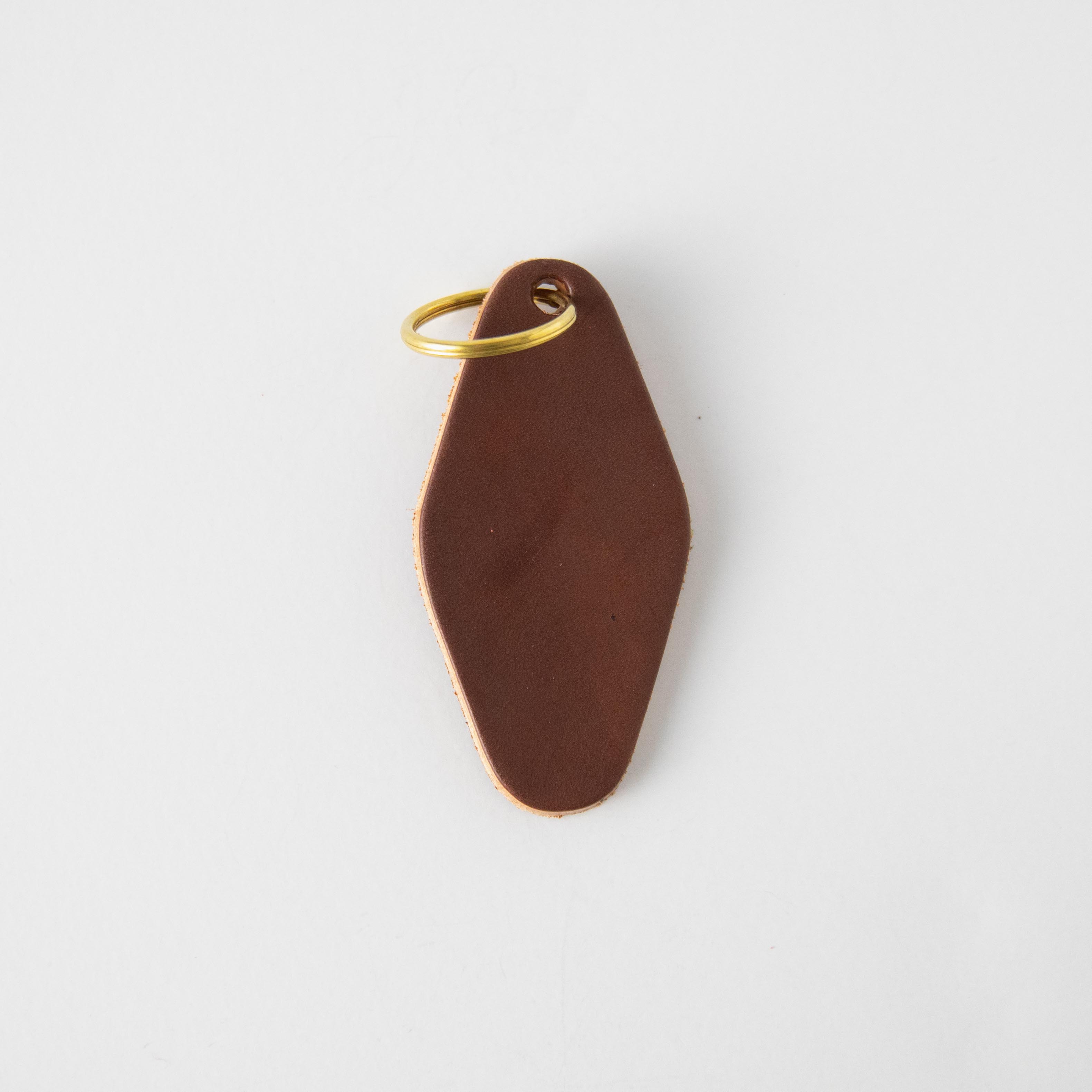 Brown Hotel Key Fob- leather keychain - leather key holder - leather key fob - KMM &amp; Co.