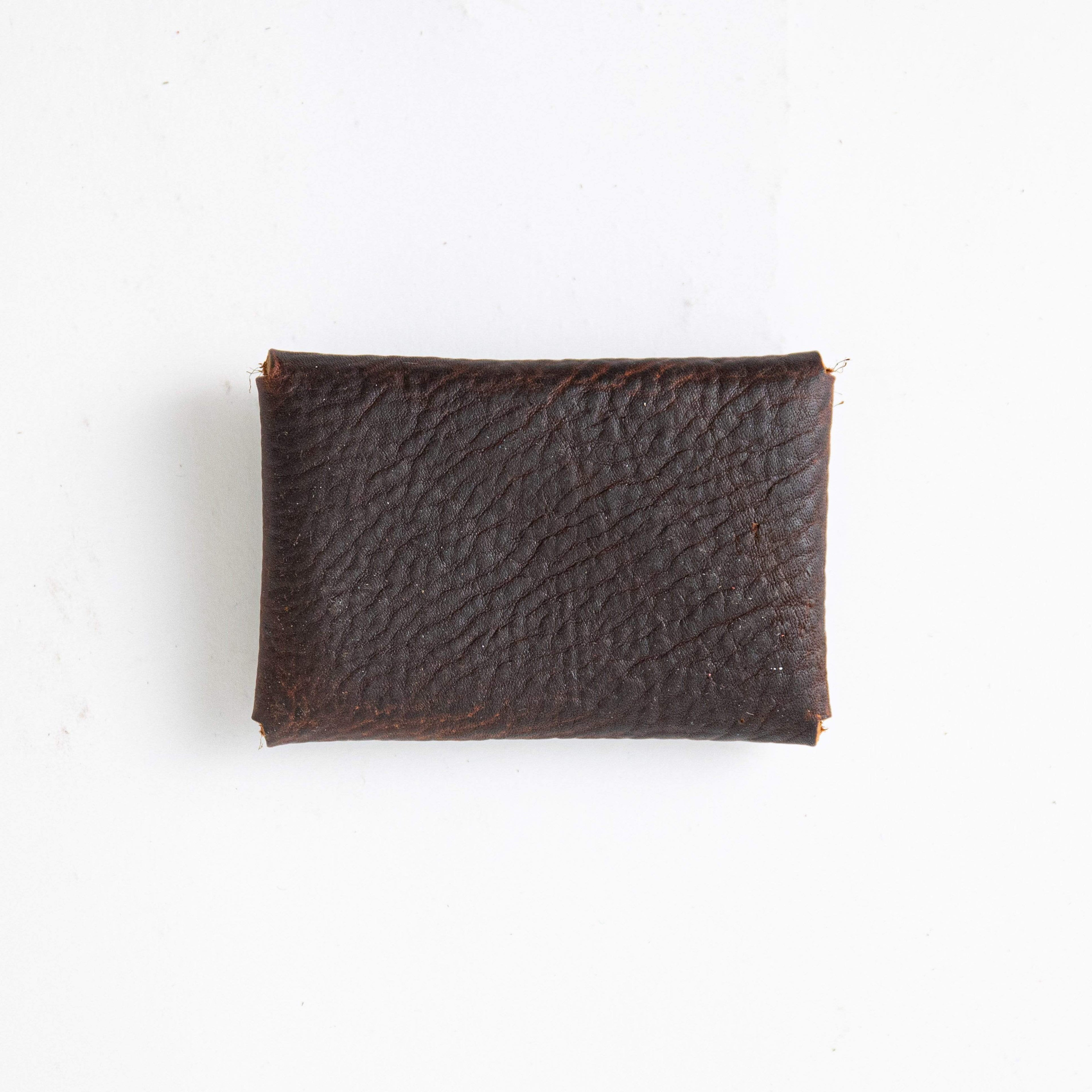 Brown Kodiak Card Envelope- card holder wallet - leather wallet made in America at KMM &amp; Co.