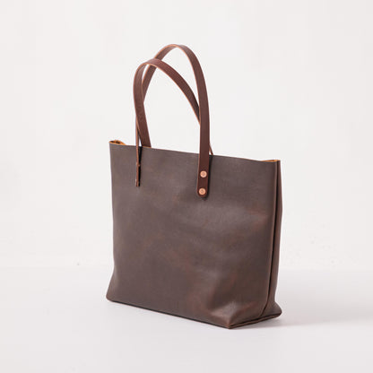 Brown Kodiak East West Tote- brown tote bag handmade in America