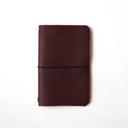 Brown Kodiak Travel Notebook- leather journal - leather notebook - KMM &amp; Co.