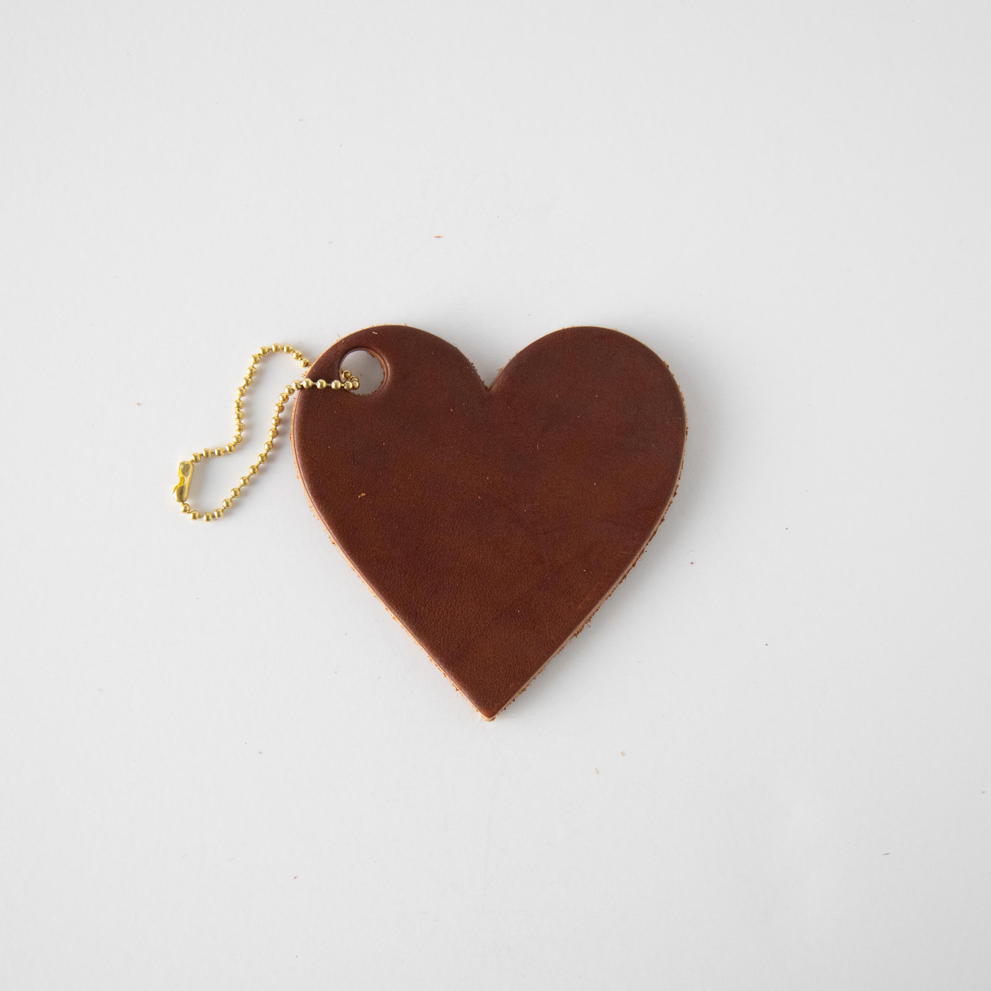 Brown Leather Heart Tag- personalized luggage tags - custom luggage tags - KMM &amp; Co.