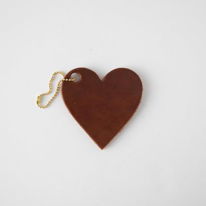 Brown Leather Heart Tag- personalized luggage tags - custom luggage tags - KMM &amp; Co.
