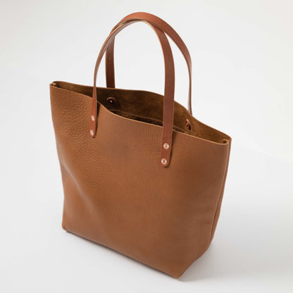Cognac Cypress Tote- cognac tote bag handmade in America