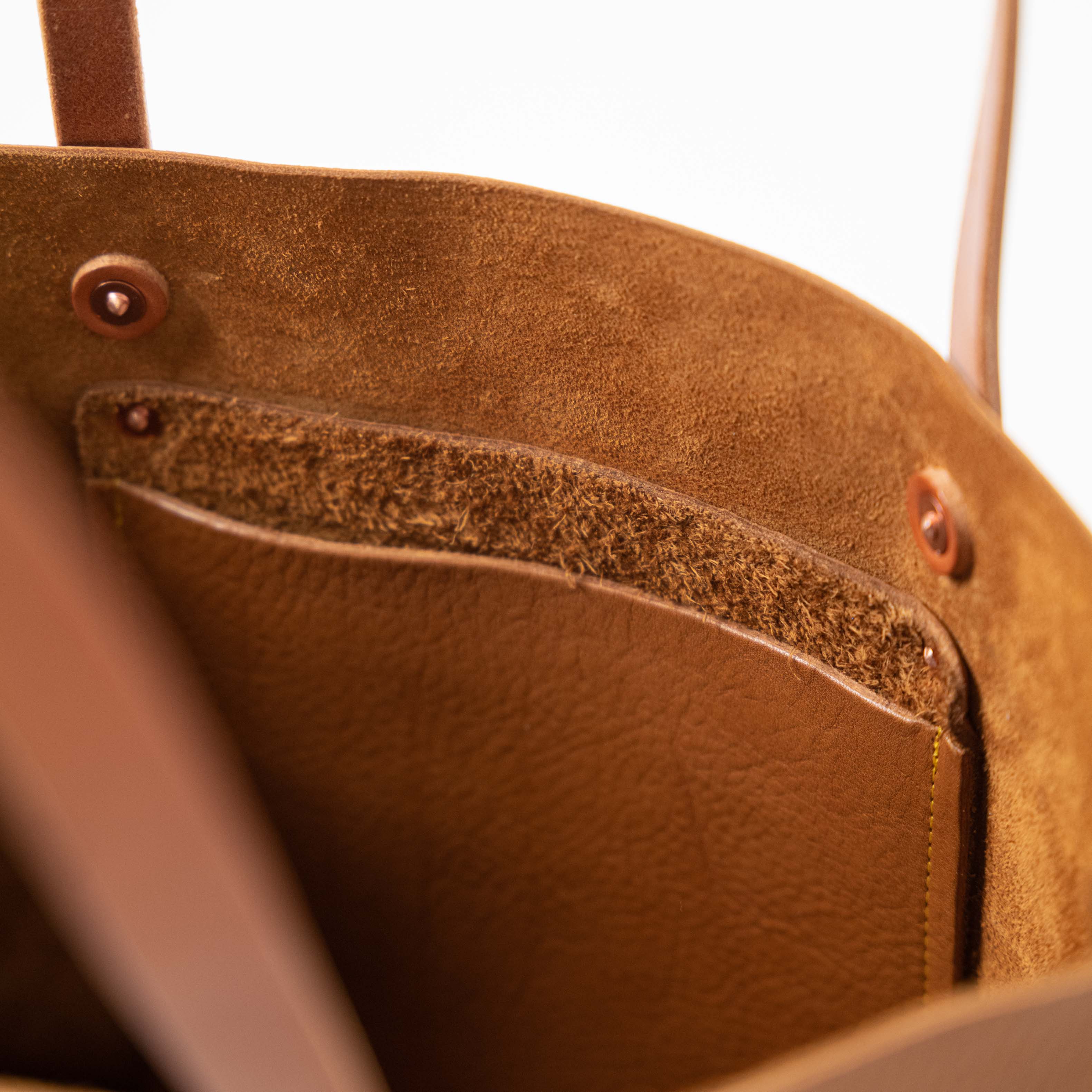 Cognac Cypress Tote- cognac tote bag handmade in America