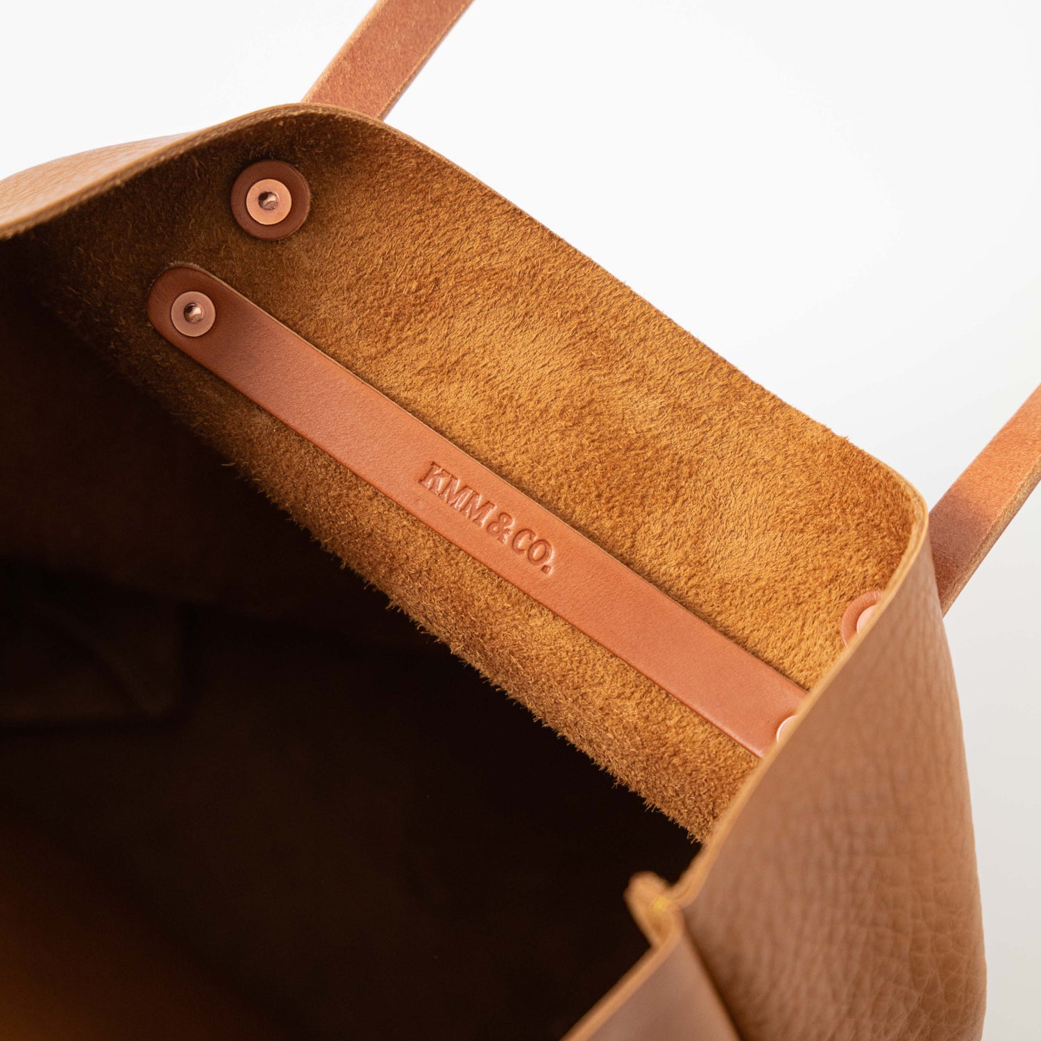 Cognac Cypress Tote- cognac tote bag handmade in America