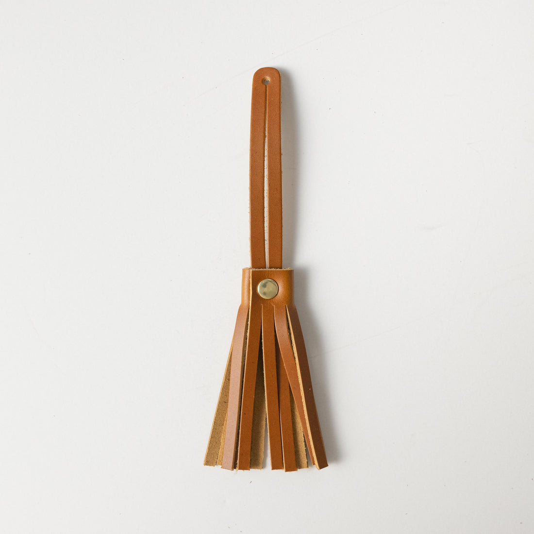 Cognac Heritage Leather Tassel- leather tassel keychain - KMM &amp; Co.