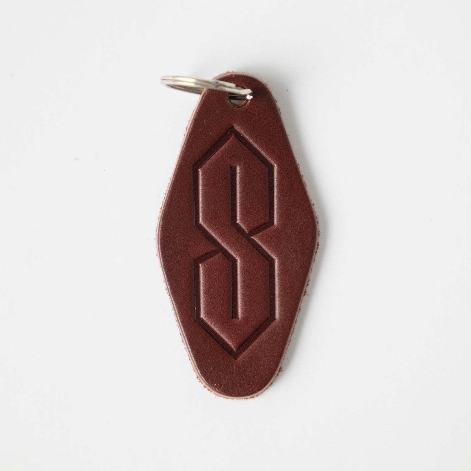 "Cool S" Key Fob- leather keychain - leather key holder - leather key fob - KMM &amp; Co.