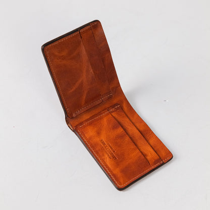English Tan Dublin Billfold- leather billfold wallet - mens leather bifold wallet - KMM &amp; Co.
