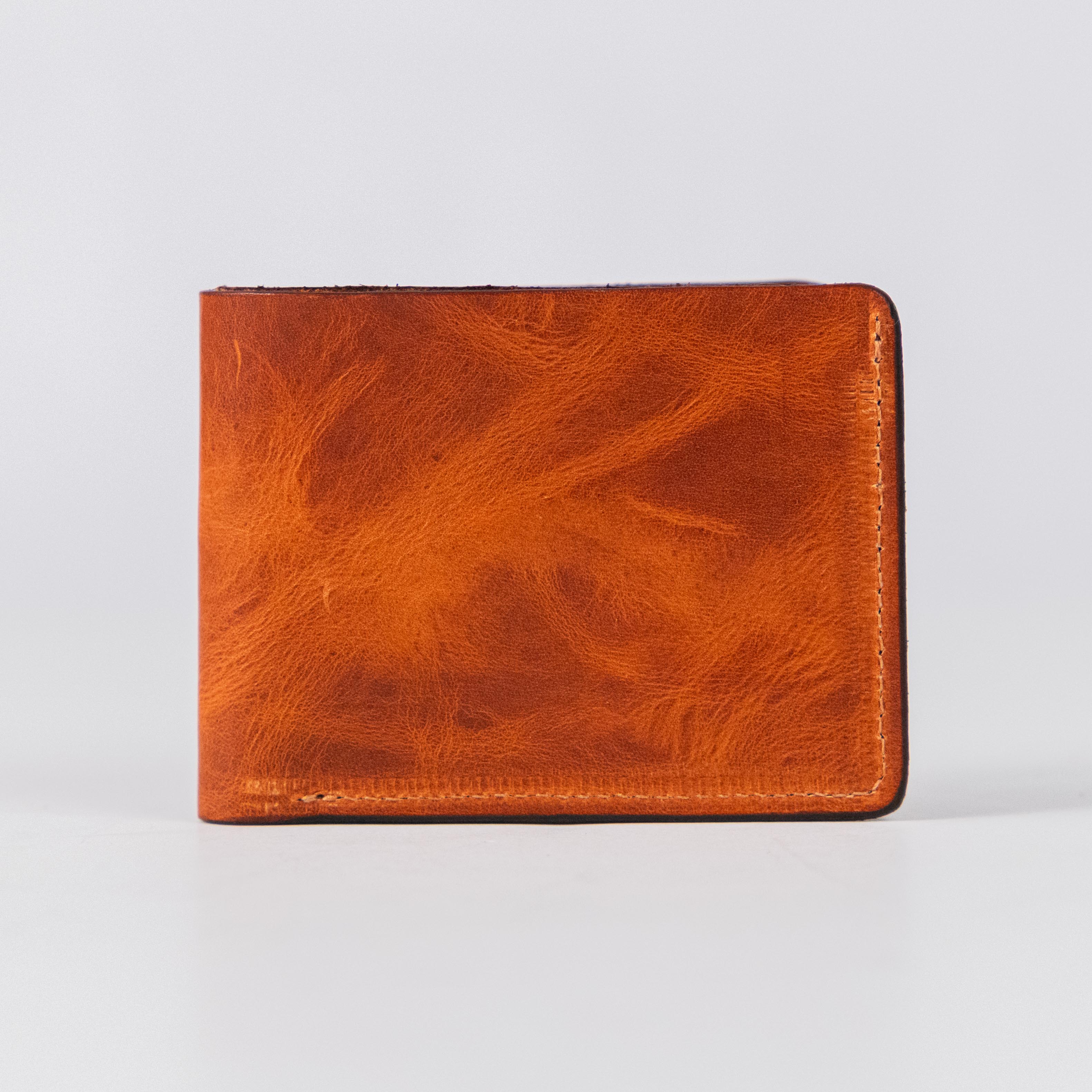 English Tan Dublin Billfold- leather billfold wallet - mens leather bifold wallet - KMM &amp; Co.