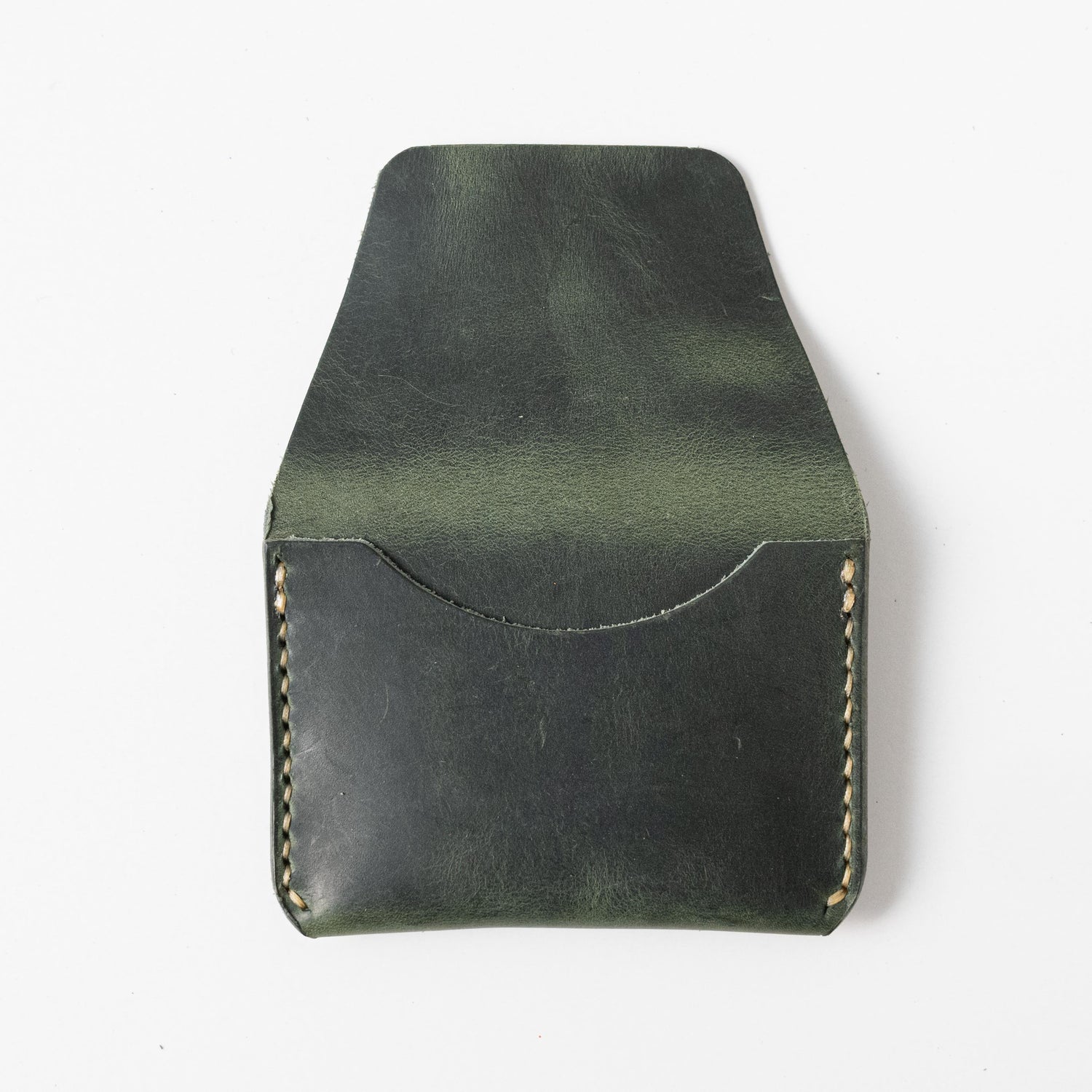 Eucalyptus Flap Wallet- mens leather wallet - handmade leather wallets at KMM &amp; Co.