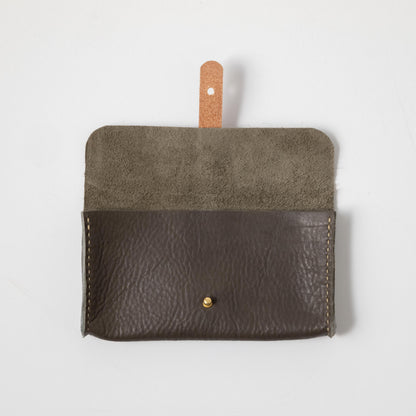 Grey Cypress Clutch Wallet- leather clutch bag - leather handmade bags - KMM &amp; Co.