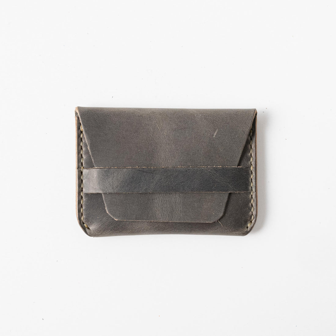 Grey Sky Flap Wallet- mens leather wallet - handmade leather wallets at KMM &amp; Co.
