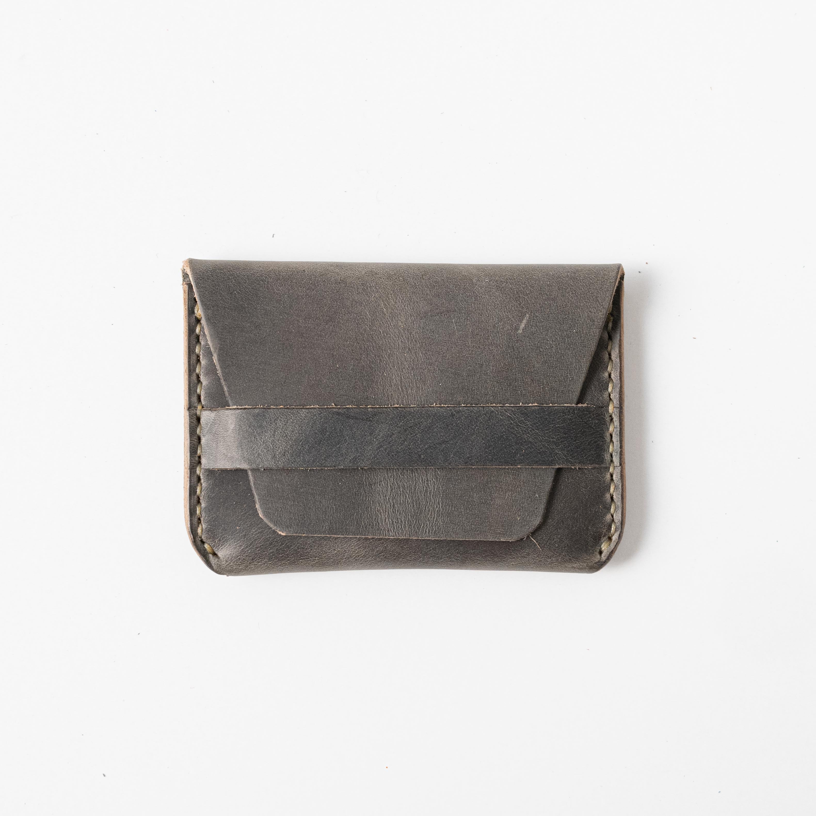 Grey Sky Flap Wallet- mens leather wallet - handmade leather wallets at KMM &amp; Co.
