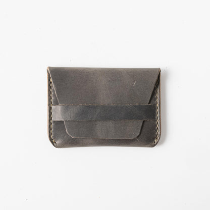 Grey Sky Flap Wallet- mens leather wallet - handmade leather wallets at KMM &amp; Co.