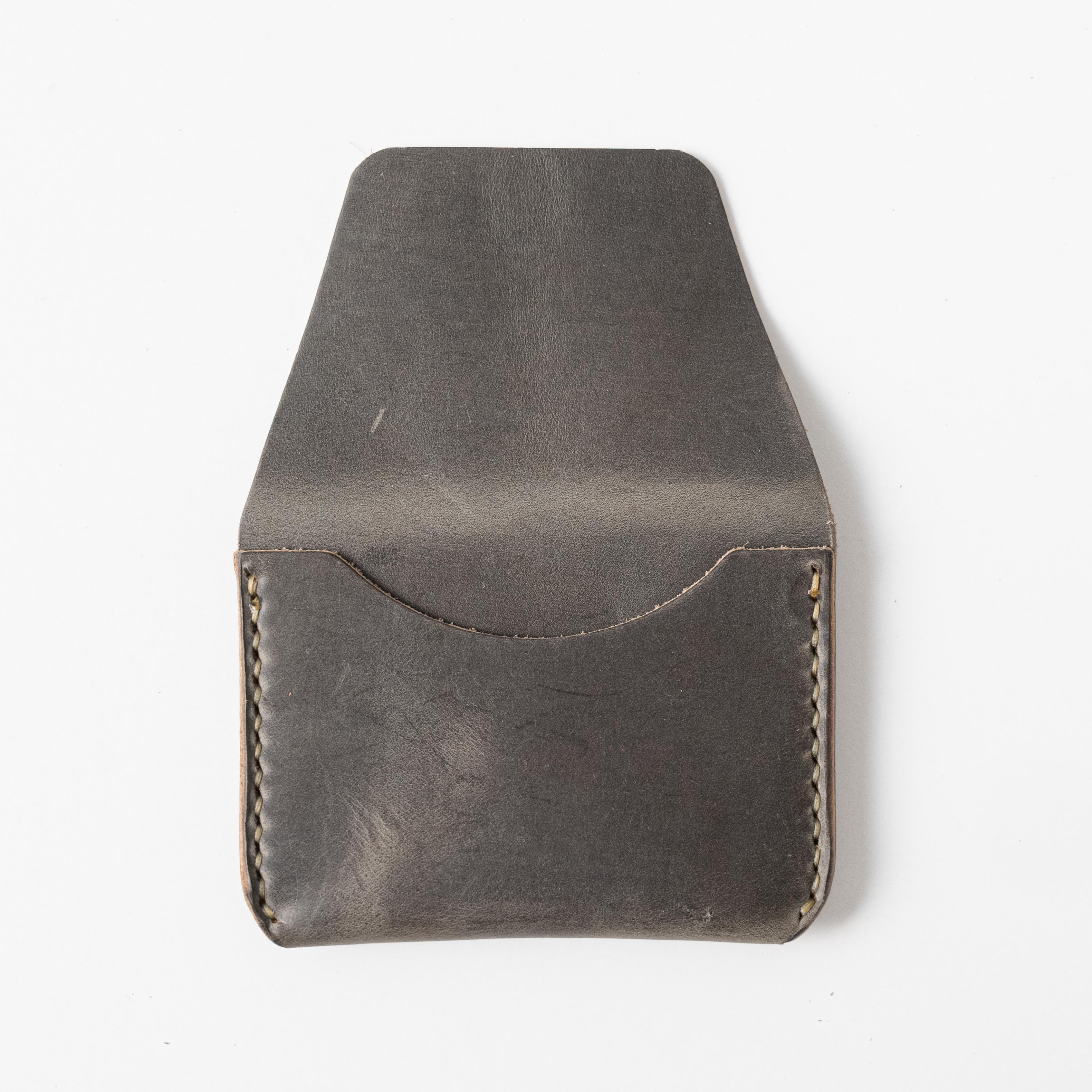 Grey Sky Flap Wallet- mens leather wallet - handmade leather wallets at KMM &amp; Co.