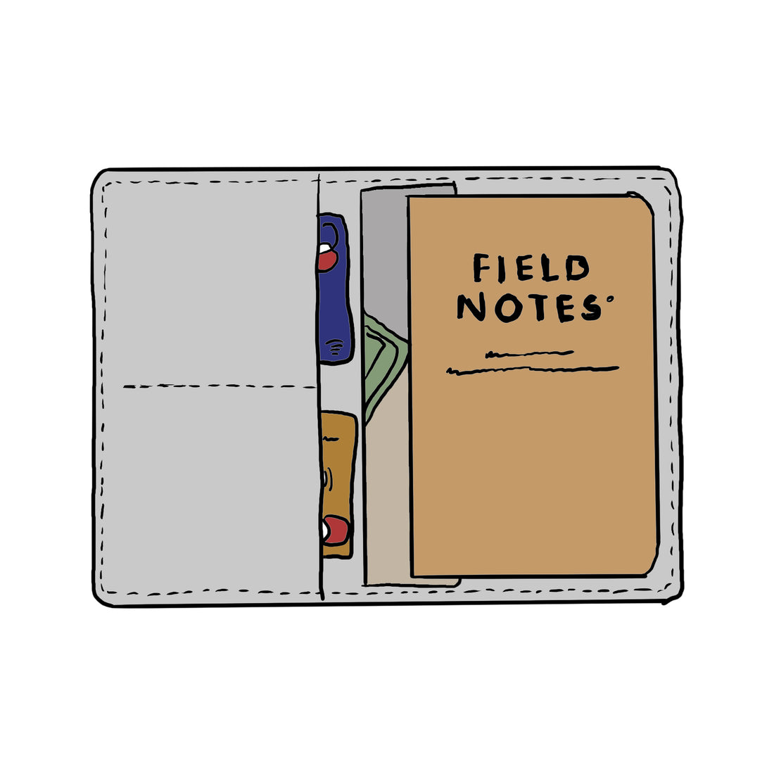 Horween Roulette  Passport Wallet
