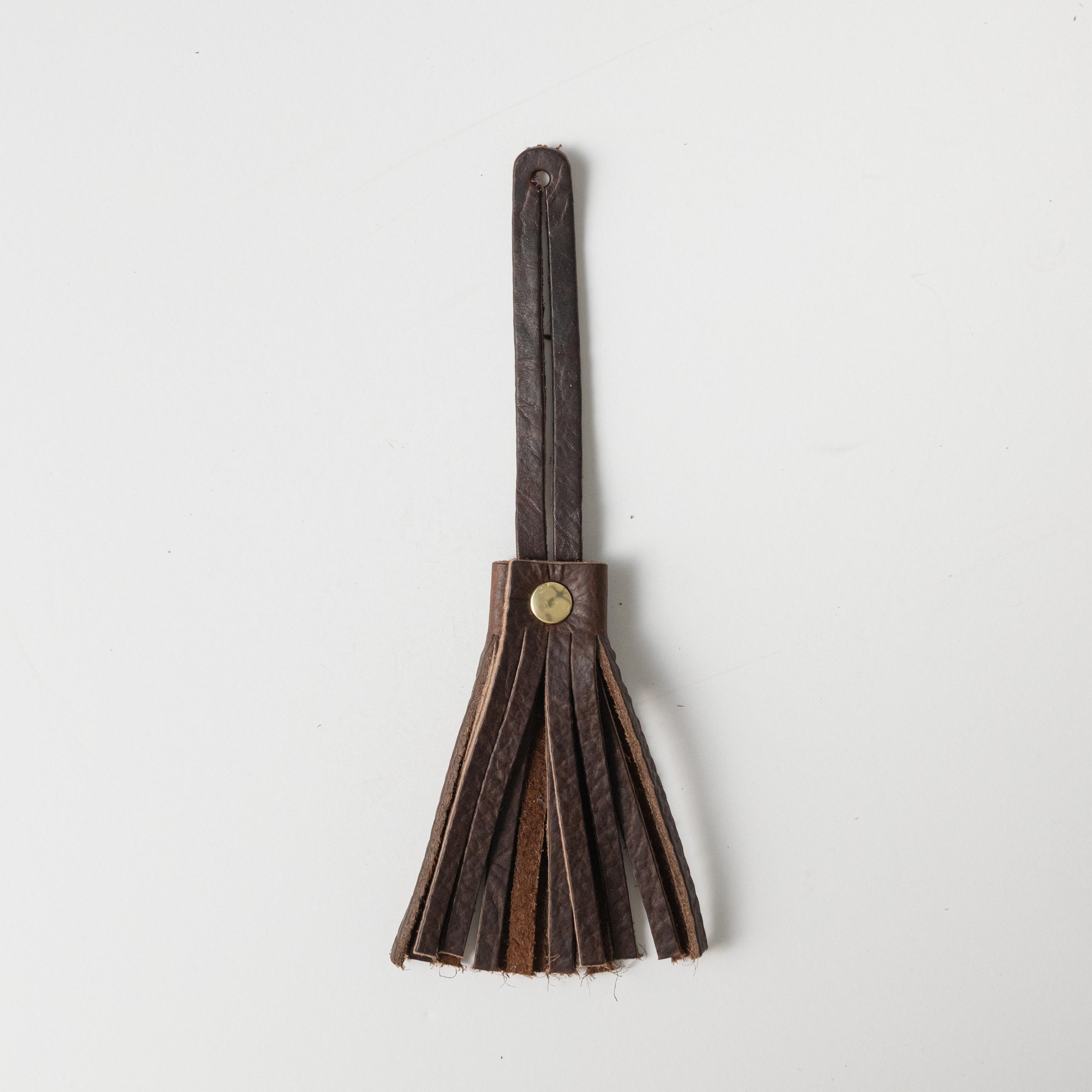 Hickory Leather Tassel- leather tassel keychain - KMM &amp; Co.
