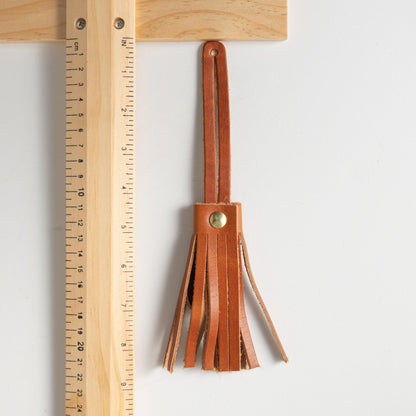 Hickory Leather Tassel- leather tassel keychain - KMM &amp; Co.