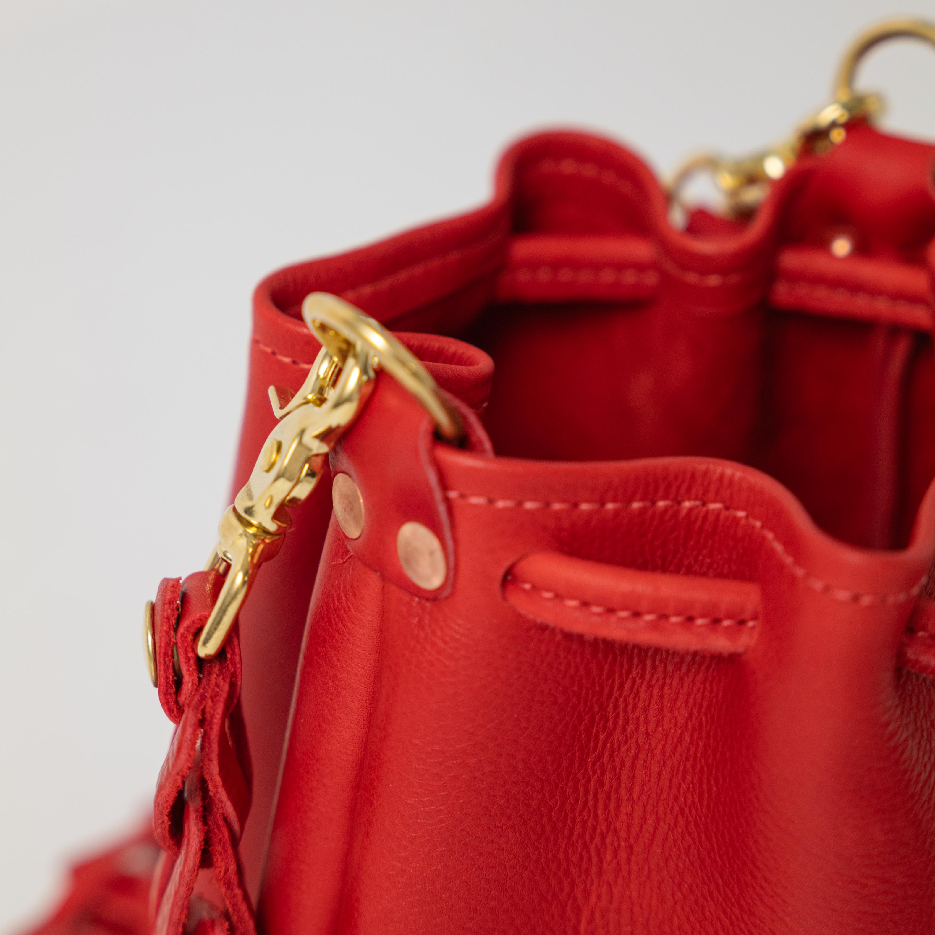 Red Cypress Mini Bucket Bag
