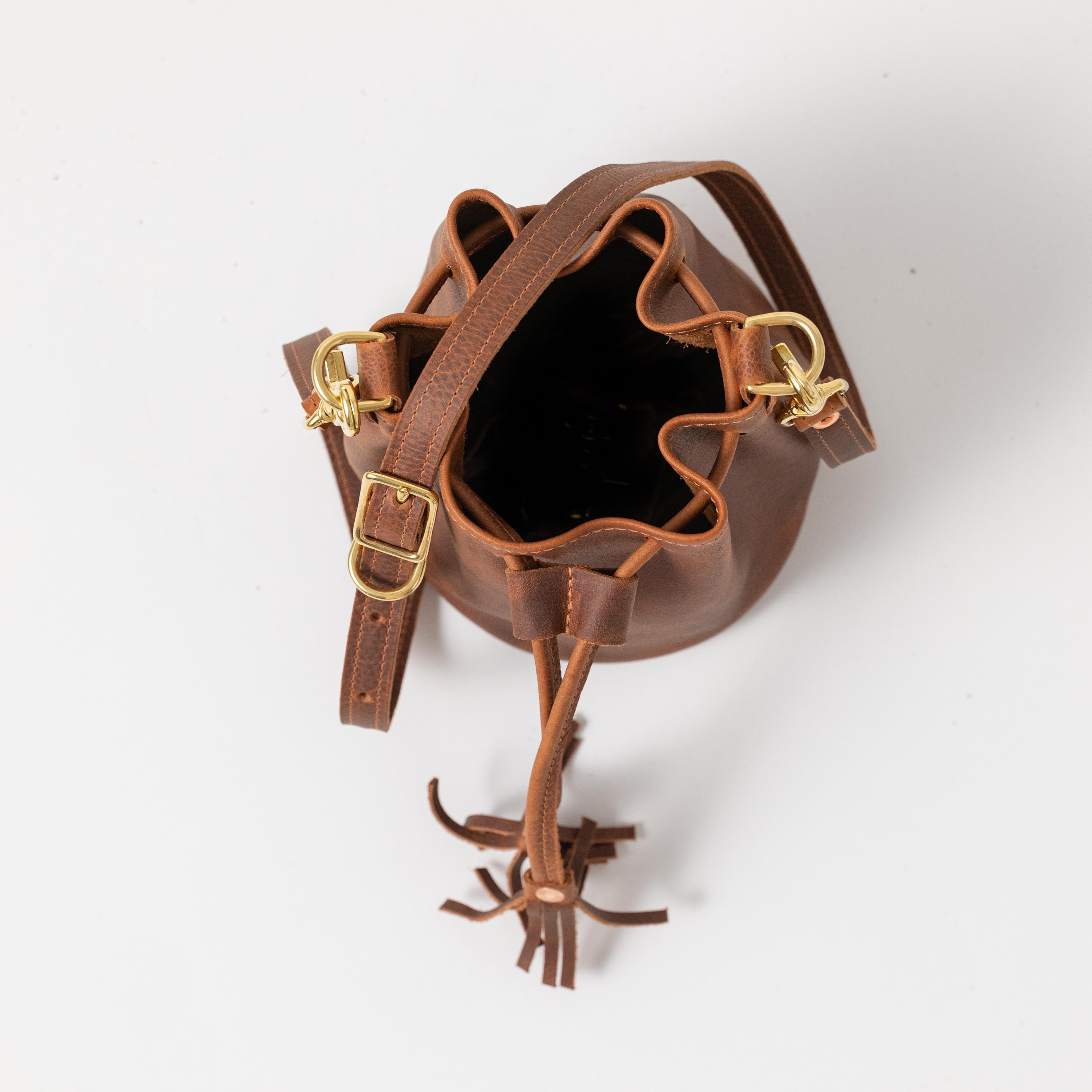 Tan Kodiak Mini Bucket Bag