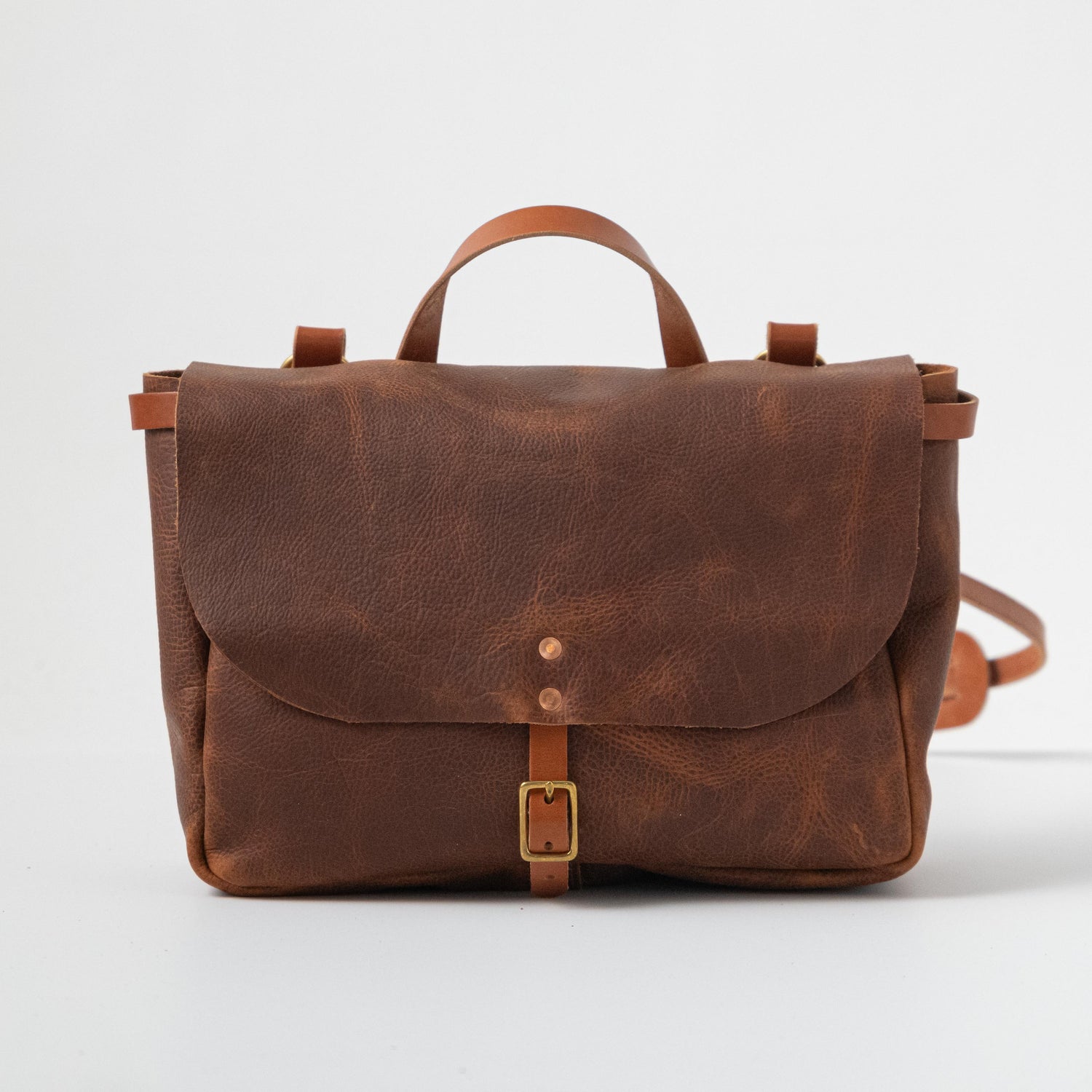 Leather Roulette Messenger Bag