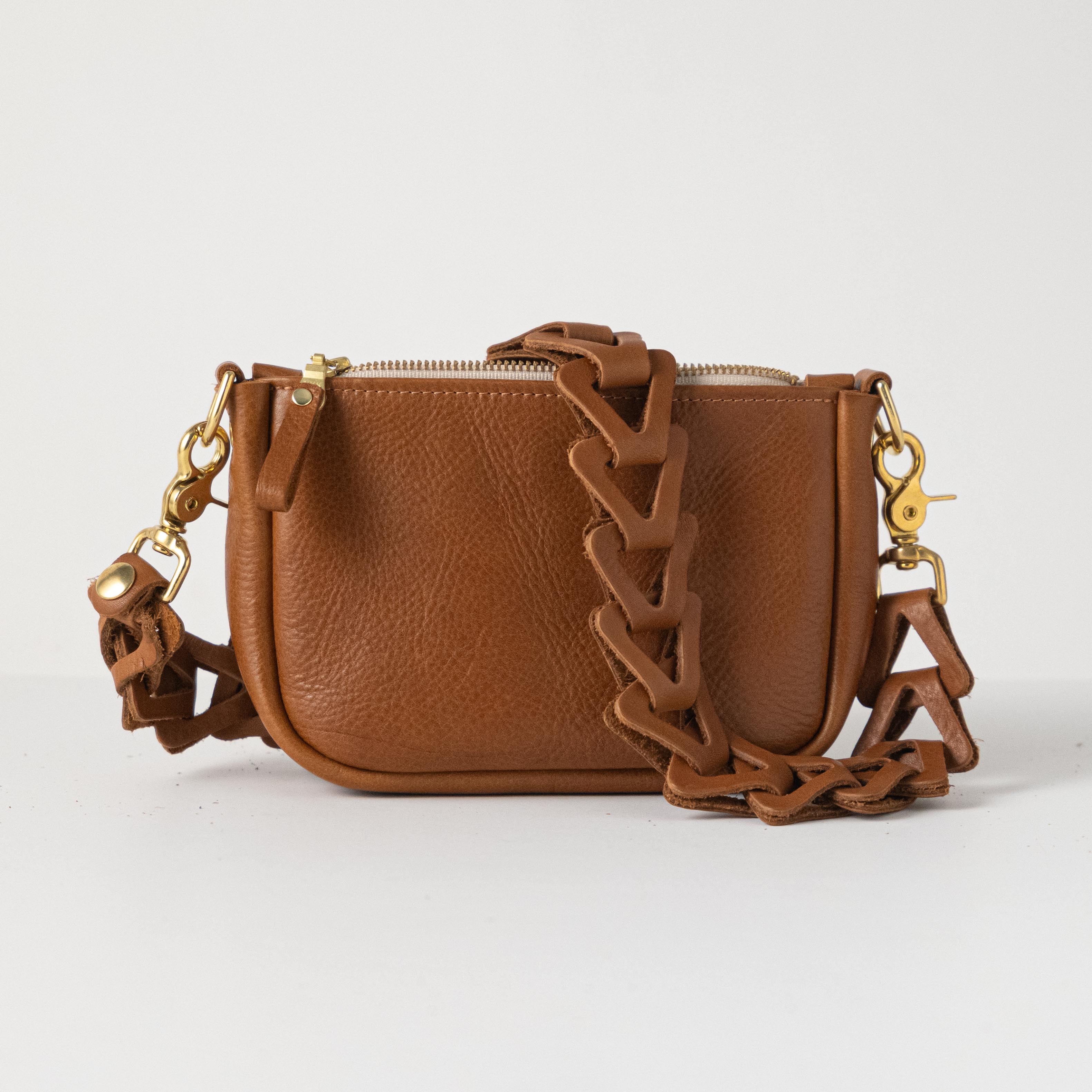 Cognac Cypress Mini Crossbody Bag