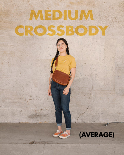 Leather Roulette Medium Crossbody Bag