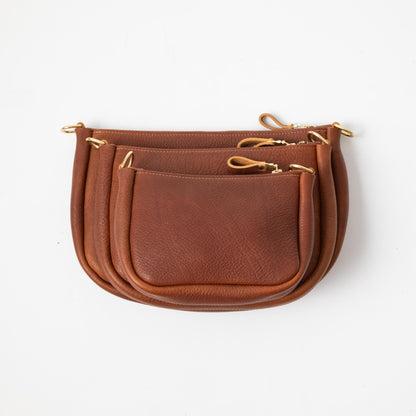 Leather Roulette Medium Crossbody Bag