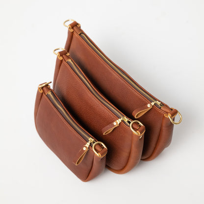 Leather Roulette Medium Crossbody Bag