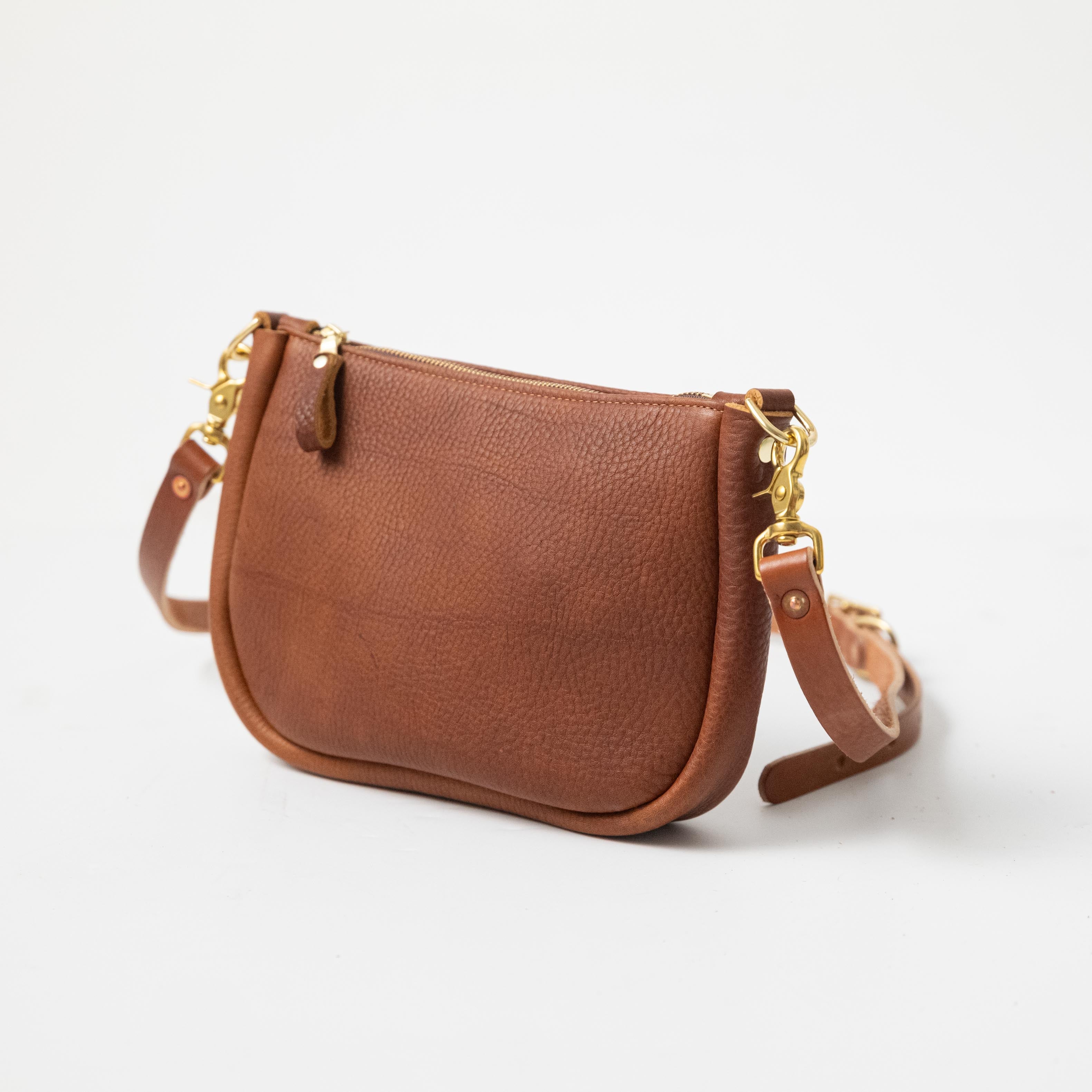 Leather Roulette Medium Crossbody Bag