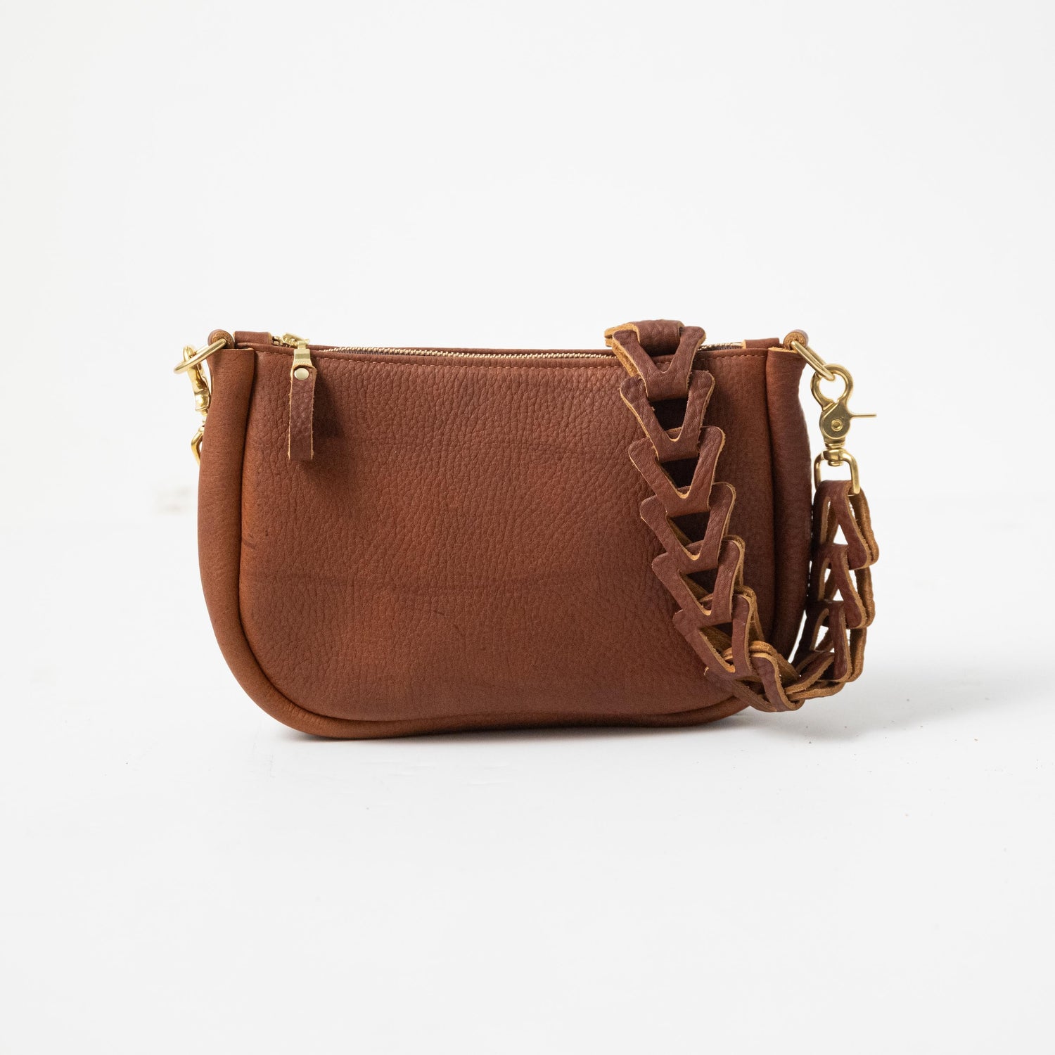 Leather Roulette Medium Crossbody Bag