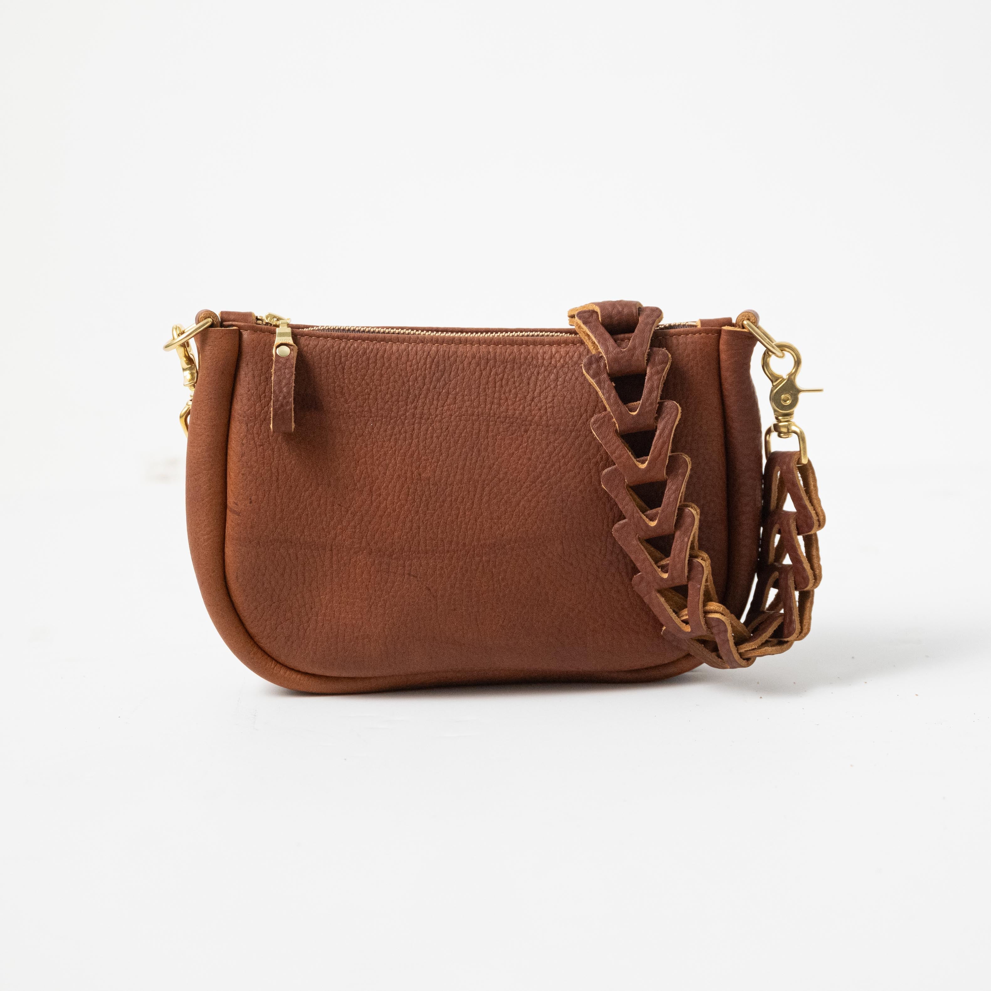 Leather Roulette Medium Crossbody Bag