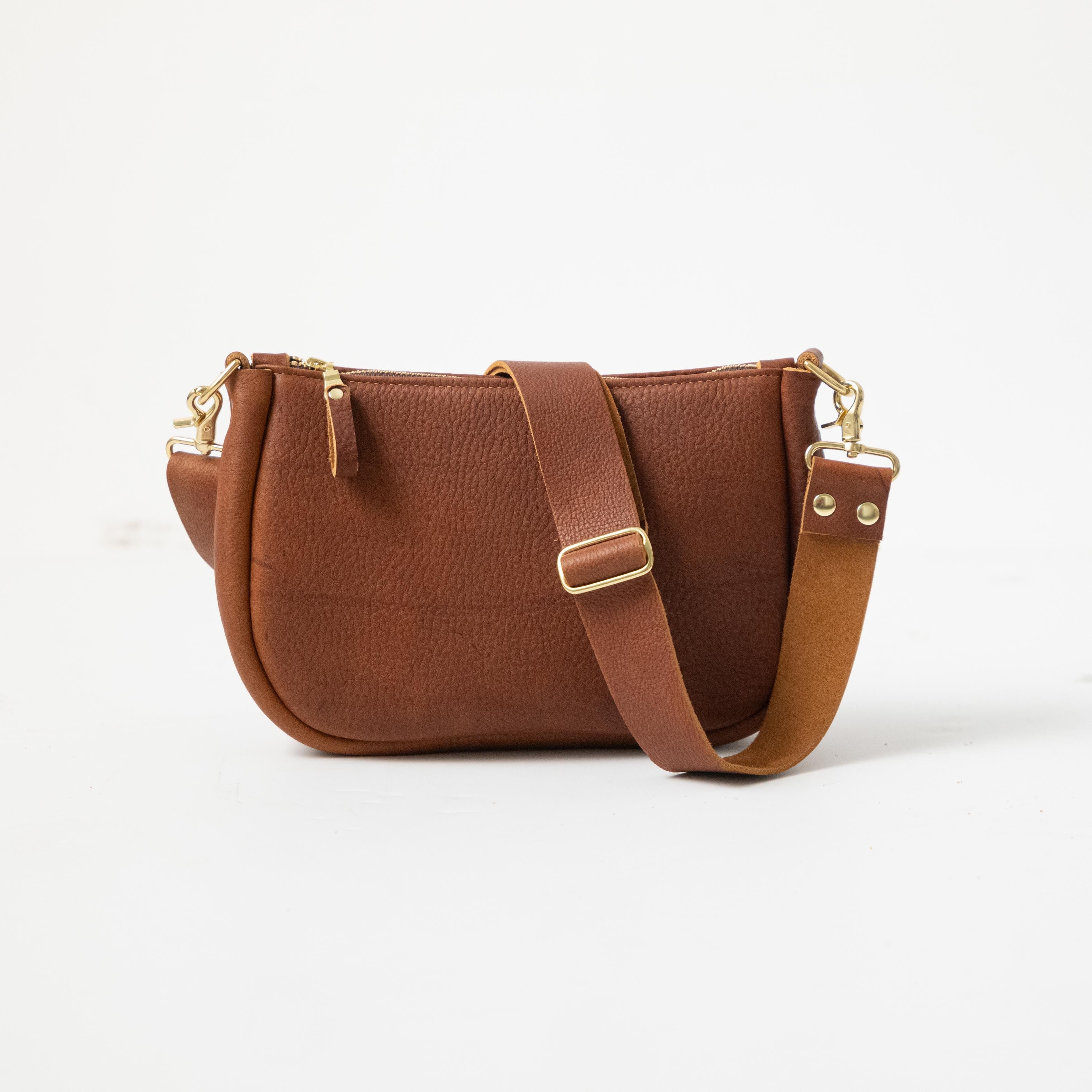 Leather Roulette Medium Crossbody Bag
