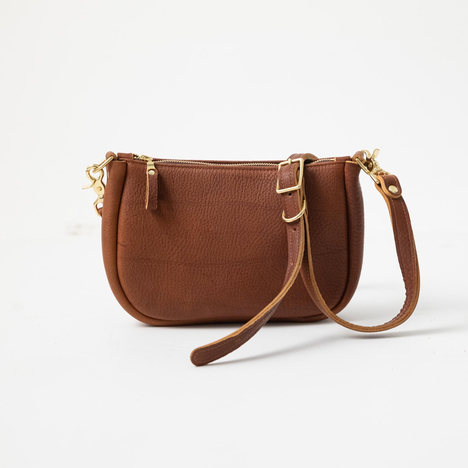 Leather Roulette Medium Crossbody Bag