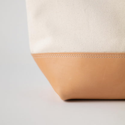 Natural Canvas Panel Tote