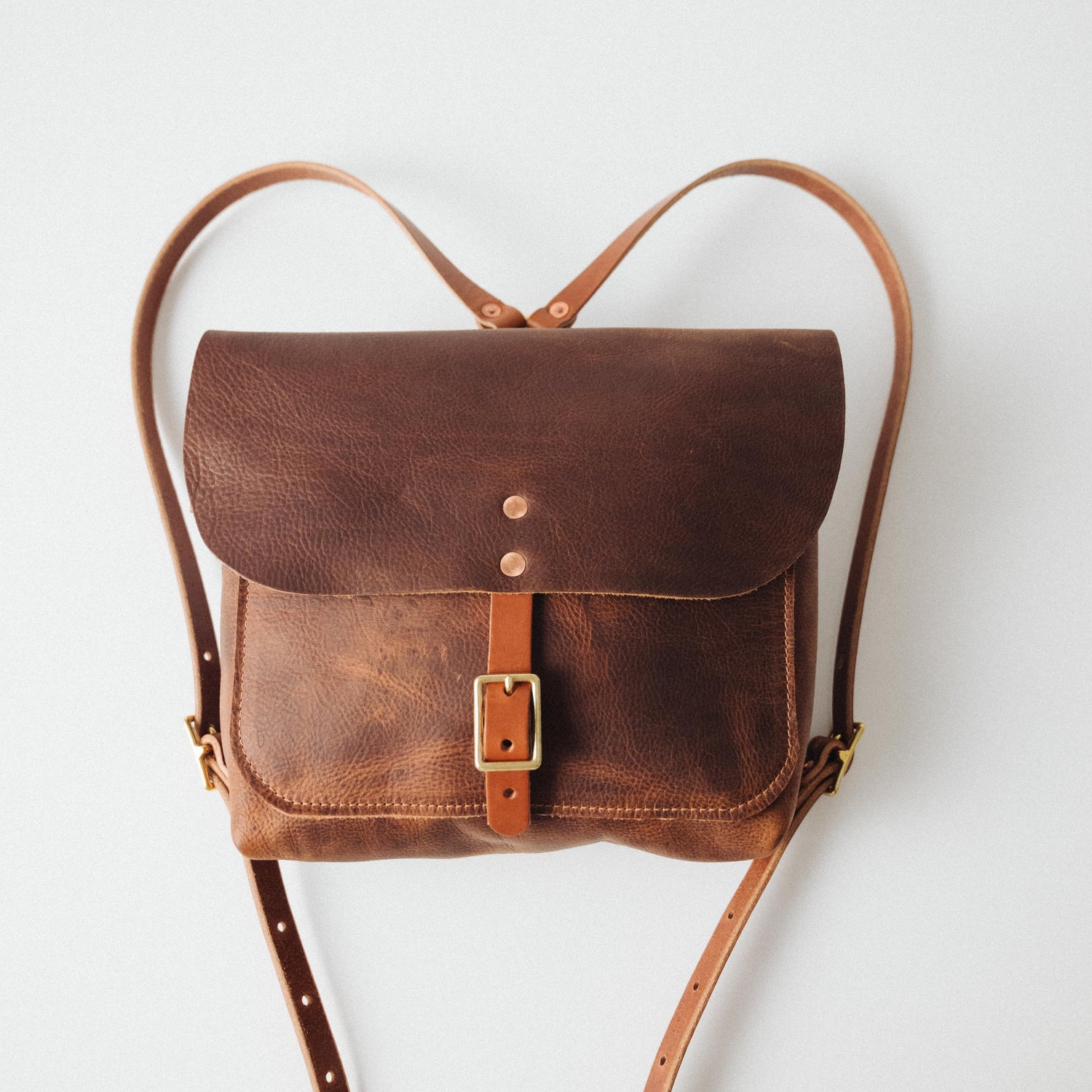 Leather Roulette Backpack