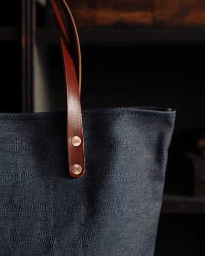 Heather Blue Canvas Tote