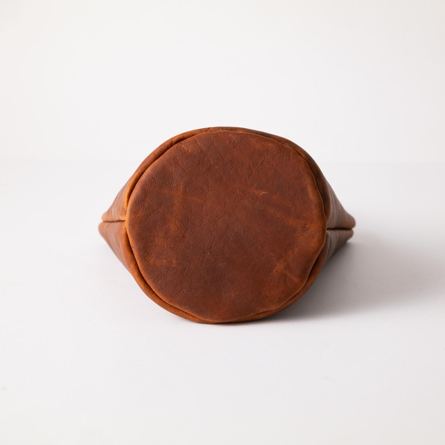 Leather Roulette Bucket Tote
