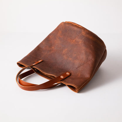 Leather Roulette Bucket Tote
