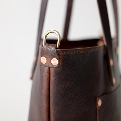 Dark Brown Bulldog Travel Tote