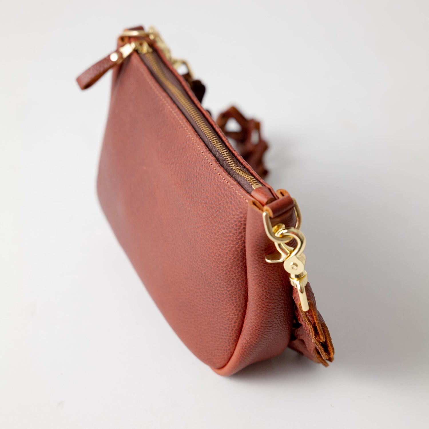 Dark Tan Bulldog Mini Crossbody Bag