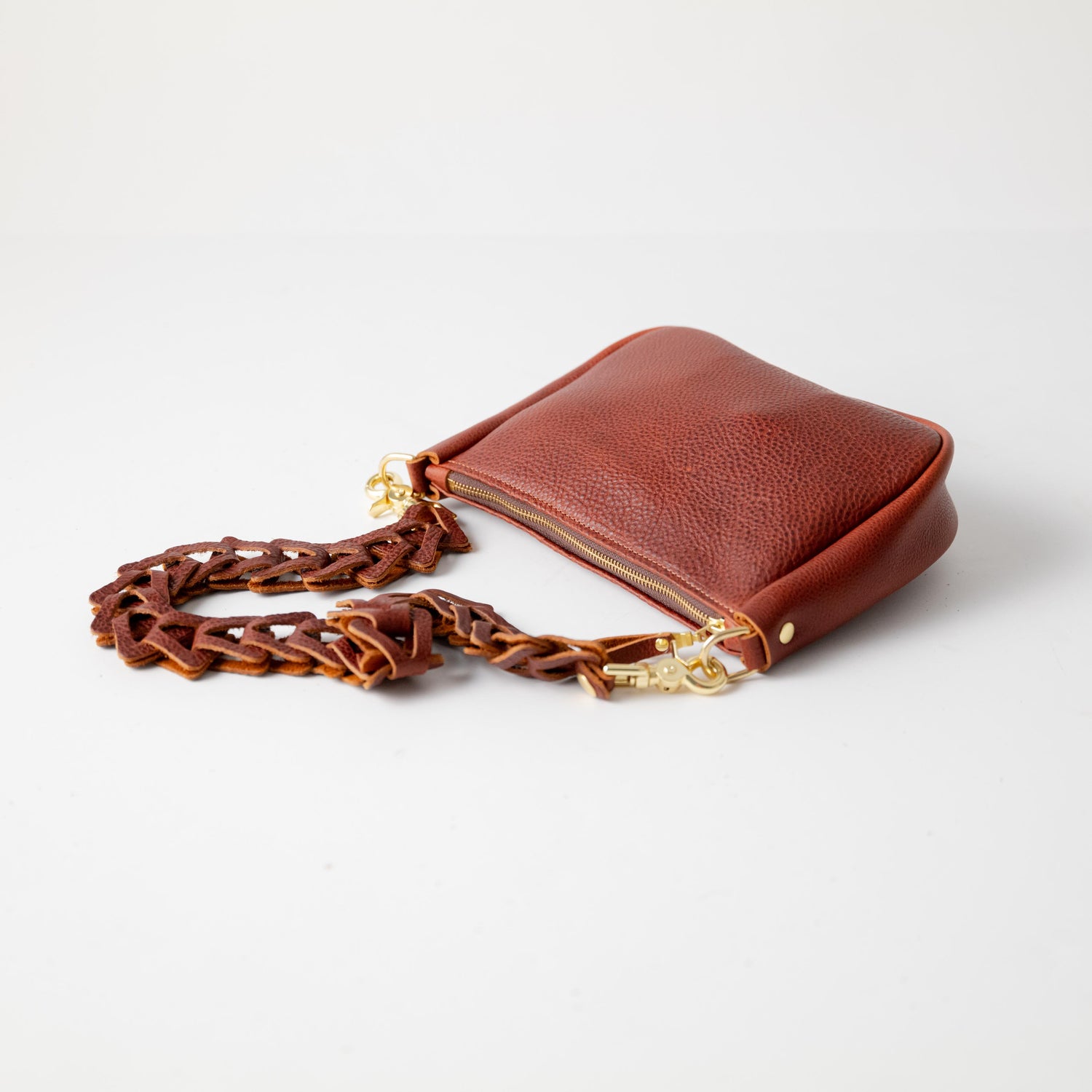 Dark Tan Bulldog Mini Crossbody Bag