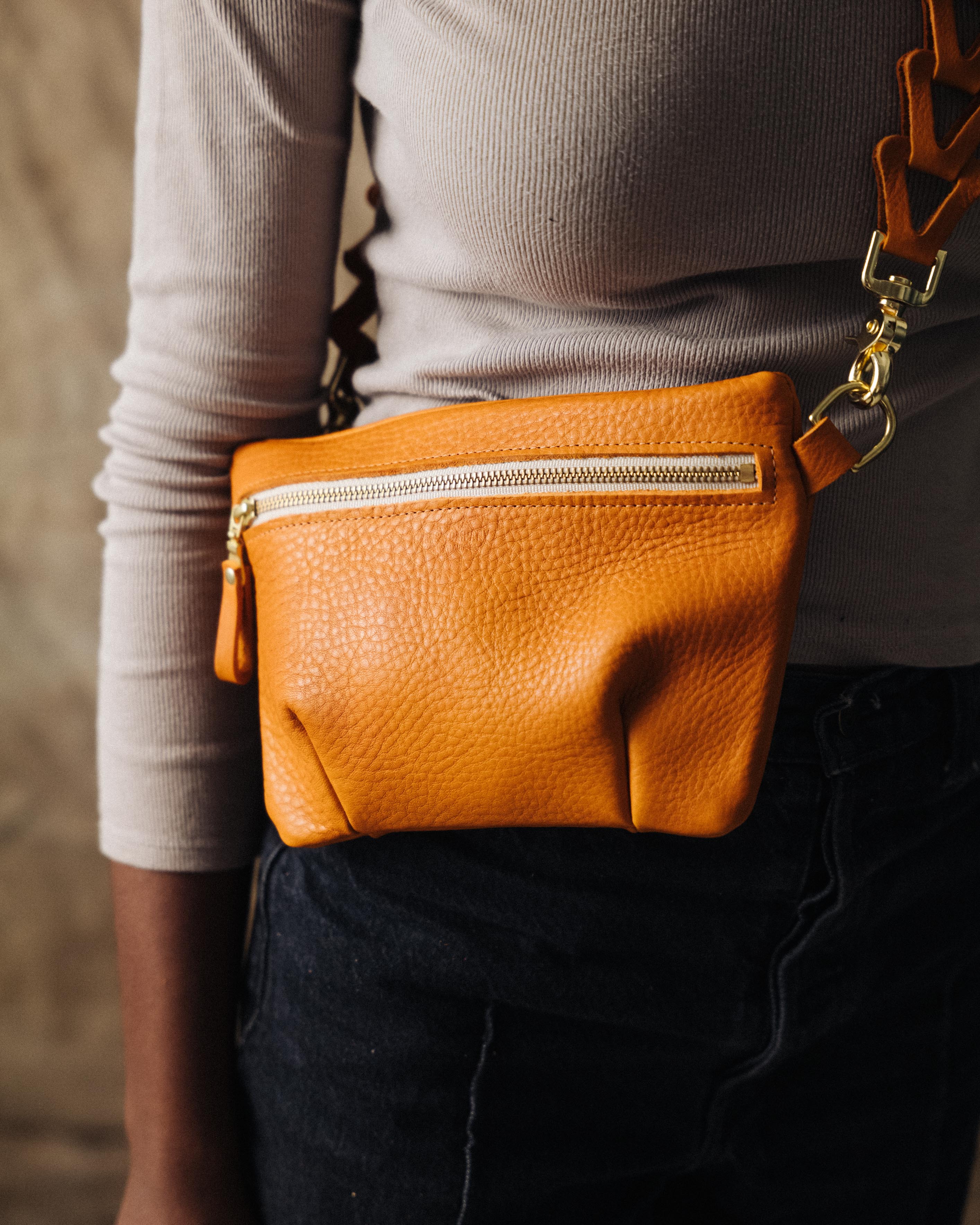 Leather Roulette Belt Bag