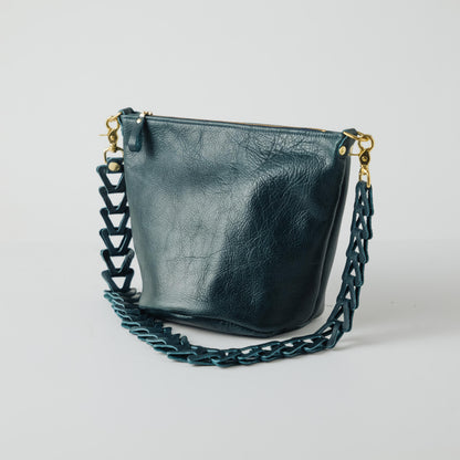 Dark Tan Bulldog Zip-Top Bucket Bag